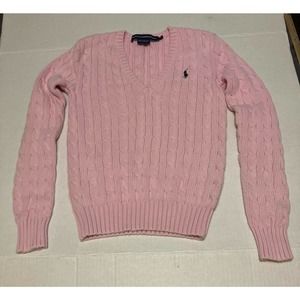 Ralph Lauren Pink V-Neck Sweater